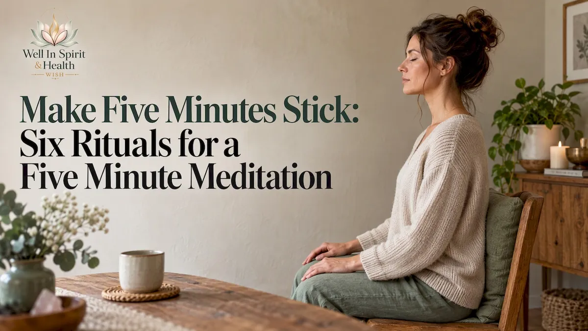 Person practising meditation at home