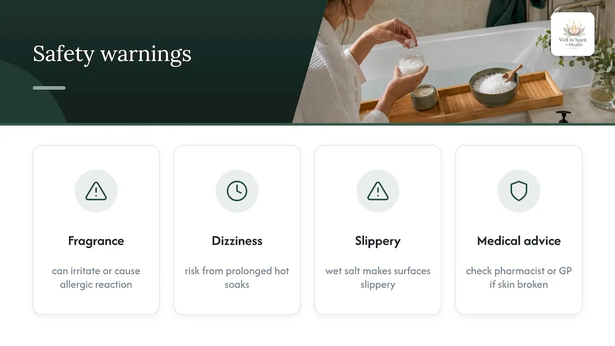 Key precautions for safer bath salt use
