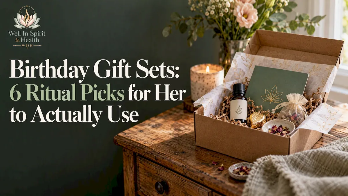 Birthday gift box with a calming ritual set