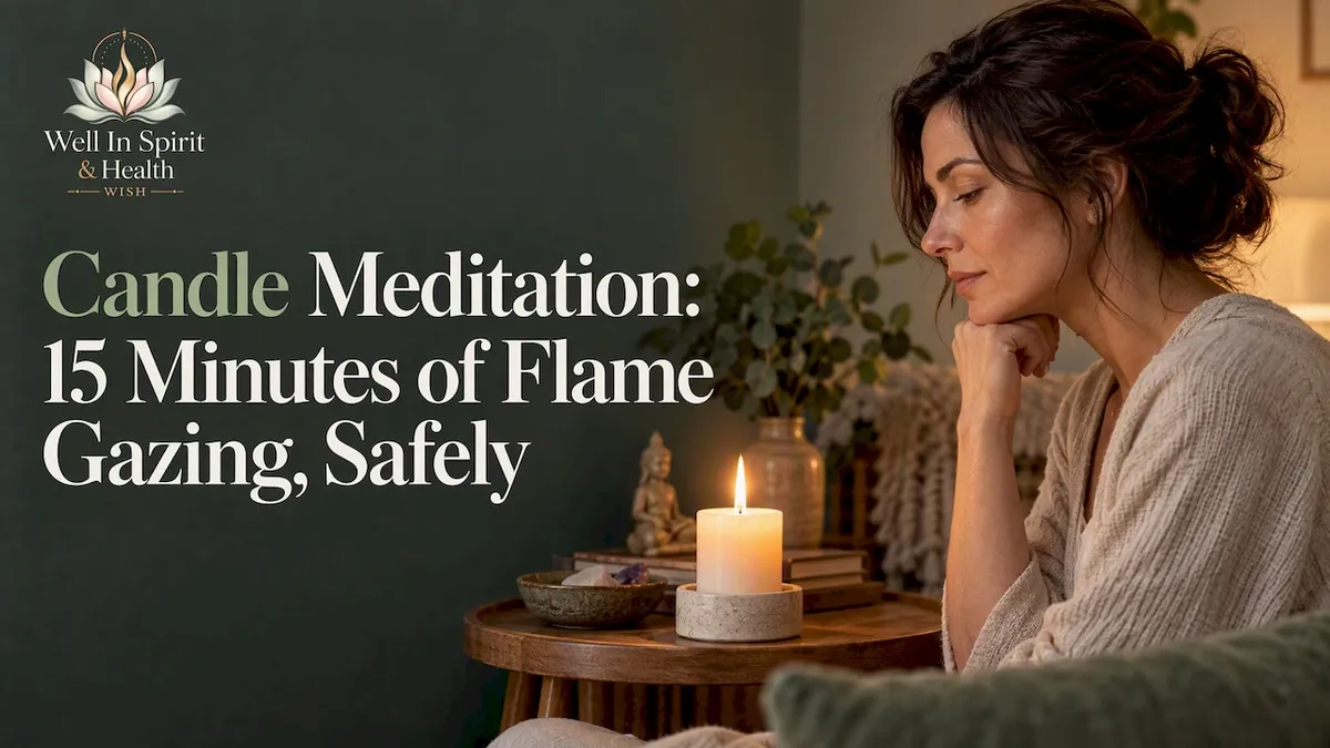 Practitioner gazing at a steady candle flame