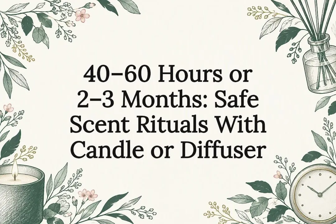 Decorative candle and diffuser ritual title card