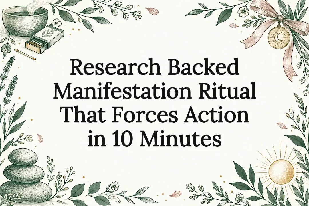 Decorative manifestation ritual title card