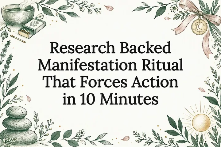 Decorative manifestation ritual title card