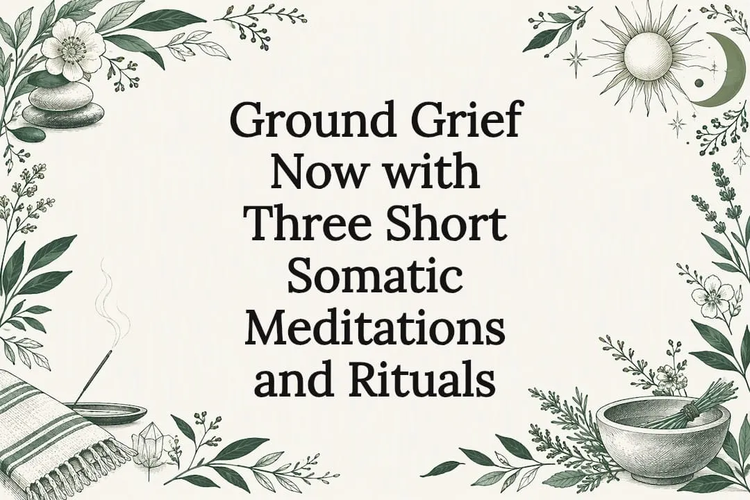 Decorative somatic meditation ritual title card