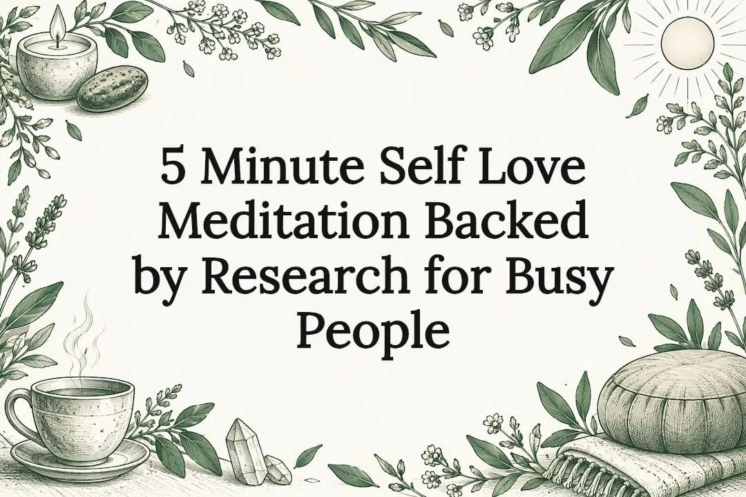 Decorative self-love meditation title card