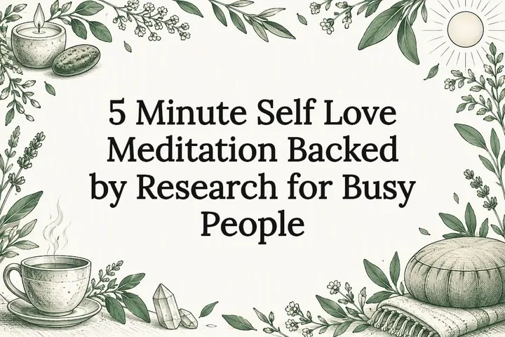 Decorative self-love meditation title card