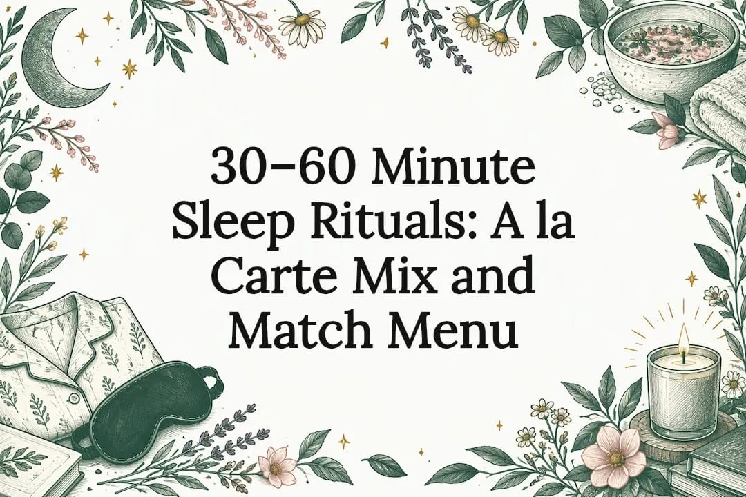 Decorative sleep ritual title card illustration