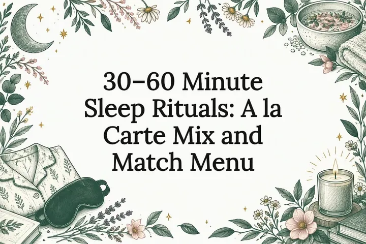 Decorative sleep ritual title card illustration