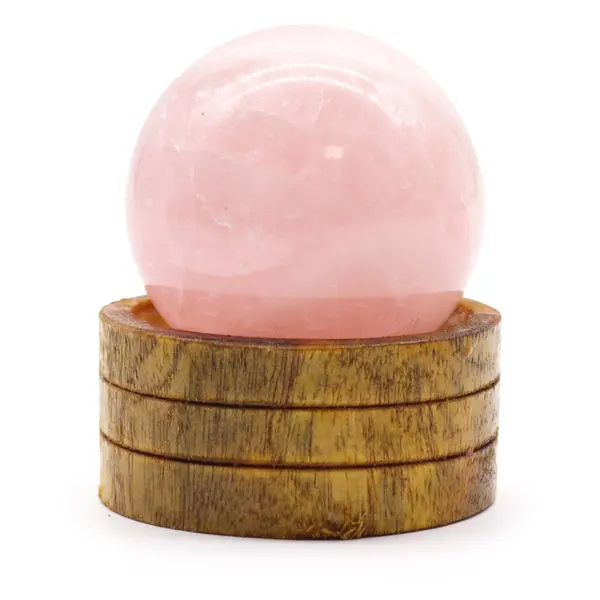 Gemstone Sphere 50mm - Rose Quartz with Stand