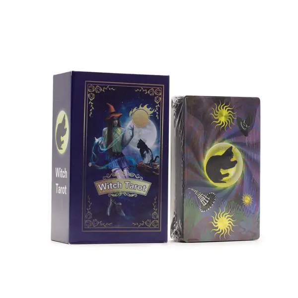 Purple Foil Tarot Card Set - Witch Tarot - with booklet