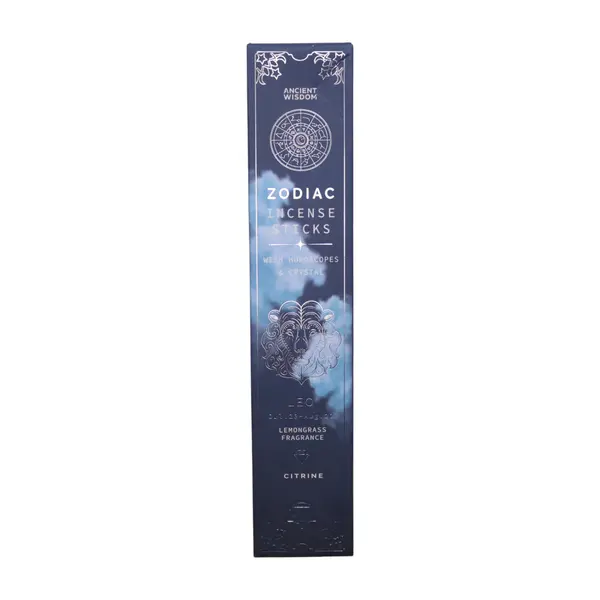 Lemongrass Zodiac Gemstone Crystal Incense - Leo