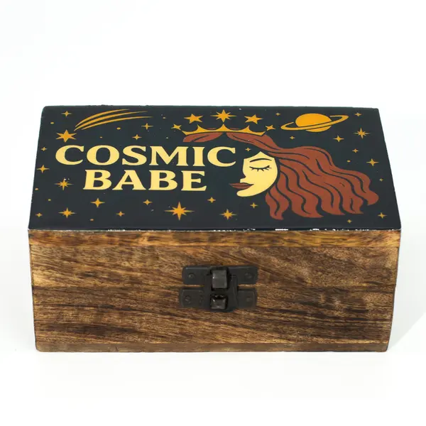 Medium Enamelled Box - Cosmic Babe