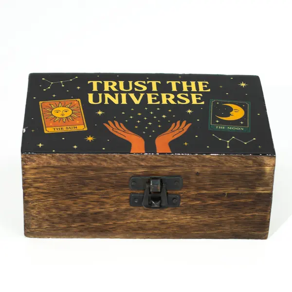 Medium Enamelled Box - Trust the Universe