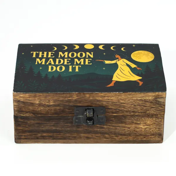 Medium Enamelled Box - The Moon Made me Do It