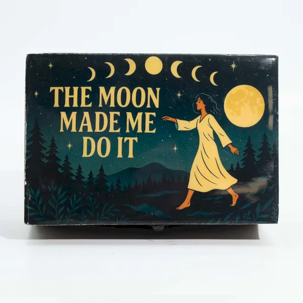 Medium Enamelled Box - The Moon Made me Do It