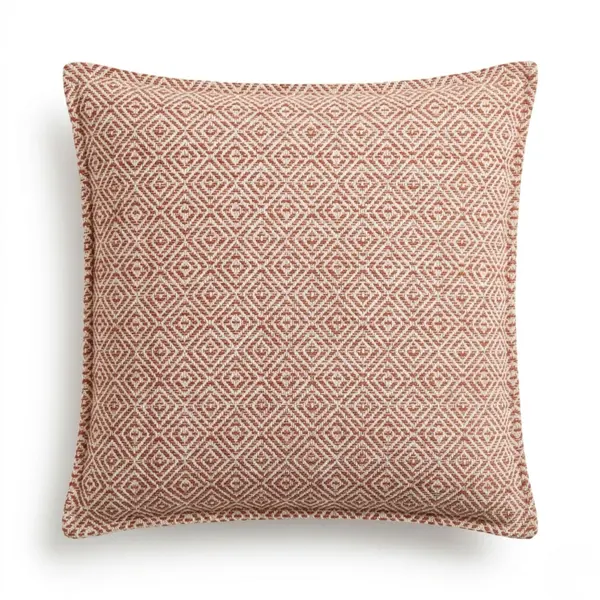 Classic Cushion Cover - Burgundy Squares - 45x45cm