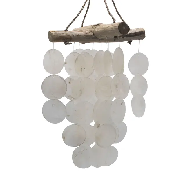 Pearl Effect & Driftwood Cross Chime