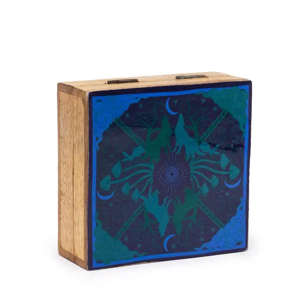 Hop Hare Medium Enameled Square Box - Wolf & Moon