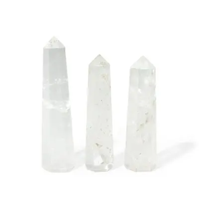 Gemstone Six Face Obelisk Point approx 11cm - Clear Quartz