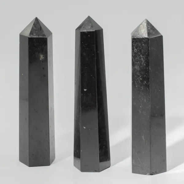 Gemstone Six Face Obelisk Point approx 17cm - Black Tourmaline