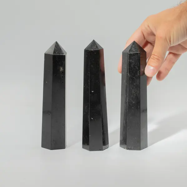 Gemstone Six Face Obelisk Point approx 17cm - Black Tourmaline
