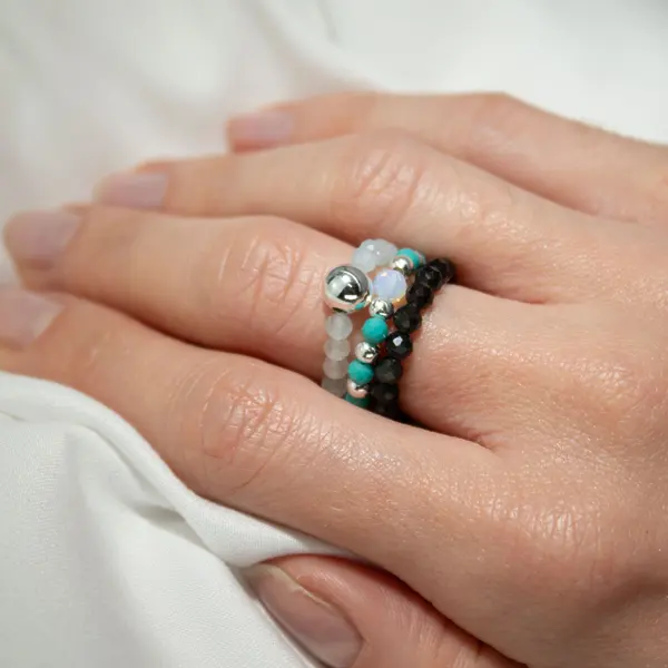 Nymph Spirit Gemstone Ring Set - Endless Ocean