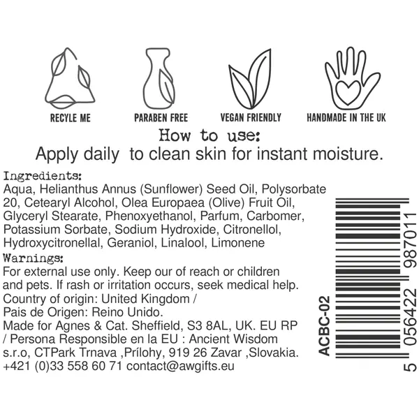 Agnes + Cat Hand & Body Cream - Sea Salt & Moss