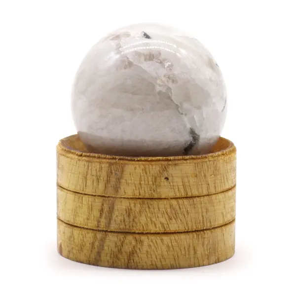 Gemstone Sphere 40mm - Indian Moonstone with Stand