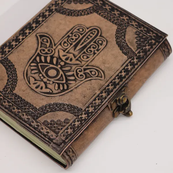 Hamsa - Esoteric Notebook - Antique Grey - 200 pages Stich Edge- 17.5x12.5x3cm