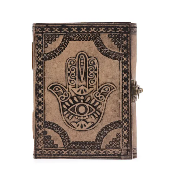 Hamsa - Esoteric Notebook - Antique Grey - 200 pages Stich Edge- 17.5x12.5x3cm