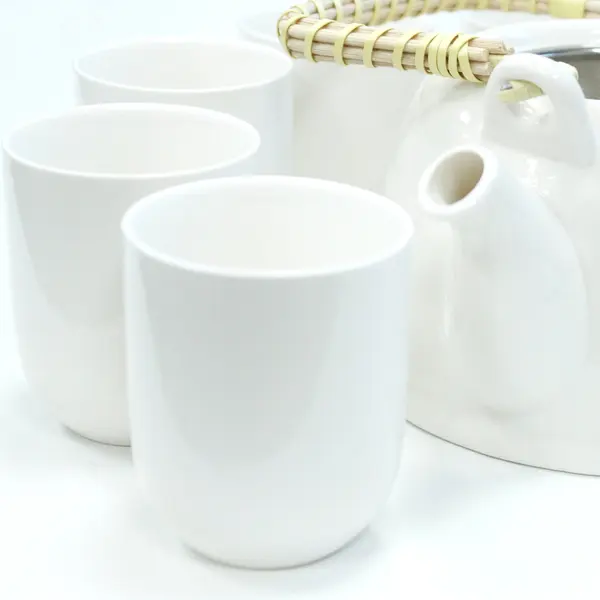 Herbal Teapot Set - Classic White