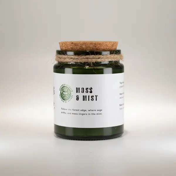 Greenman Woodwick Soy Candle - Moss & Mist