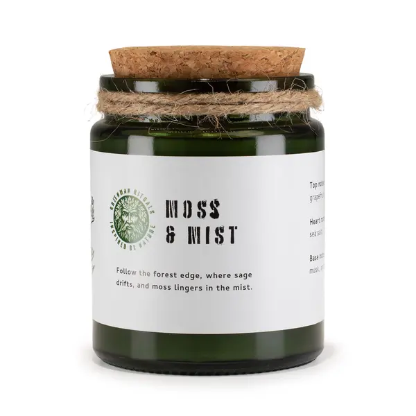 Greenman Woodwick Soy Candle - Moss & Mist