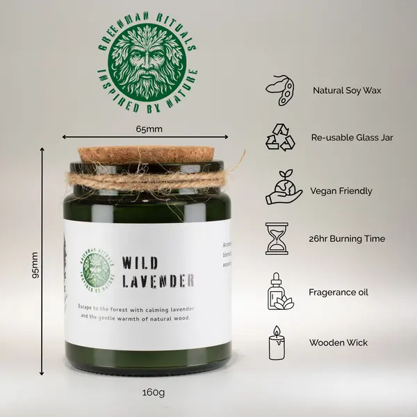 Greenman Woodwick Soy Candle - Woodland Zest