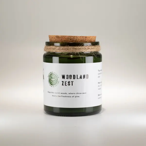 Greenman Woodwick Soy Candle - Woodland Zest