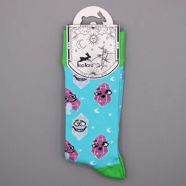 Hop Hare Bamboo Socks S/M - Lucky Gemstones