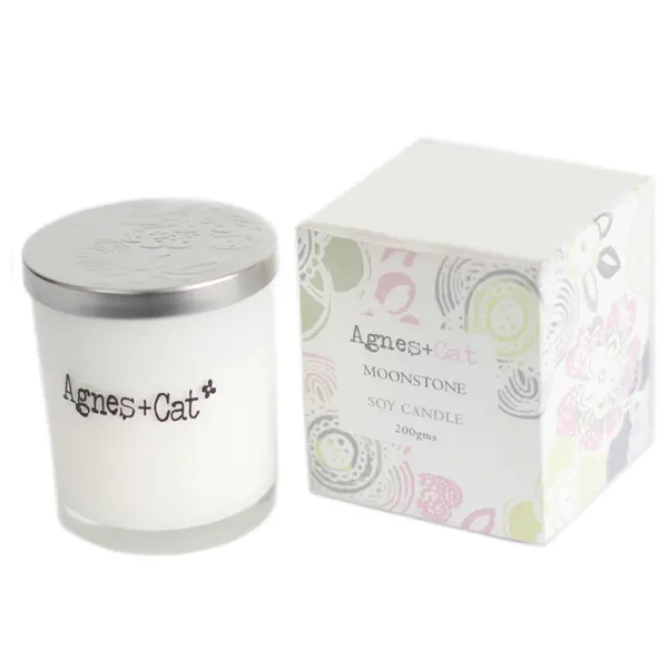 Agnes + Cat Votive Candle - Moonstone