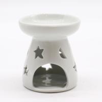 Sm Classic White Oil Burner - Moon & Star