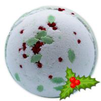 Holly berry and mistletoe bath bomb