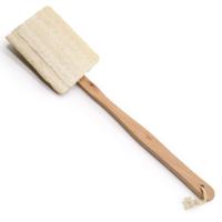 Loofah brush on a long handle