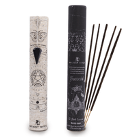 Ritual incense with obsidian pendulum