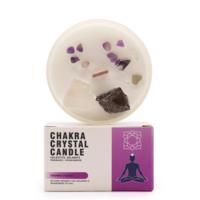 Crown chakra crystal candle
