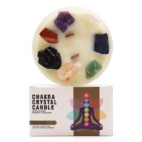 Large Seven-Chakra Crystal Candle