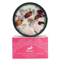 Lovers candle with rose quartz