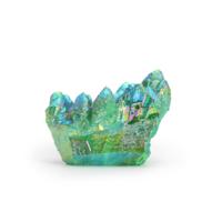 Green flame aura quartz