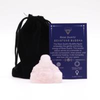 Gemstone Large Buddha - Rose Quartz