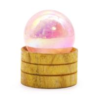 Coated Rose Quartz Sphere - 40mm
