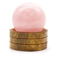 Gemstone Sphere 50mm - Rose Quartz with Stand