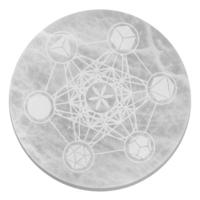 Large Charging Plate 18cm - Sacred Geometry