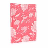 Cotton-bound notebook - pink floral